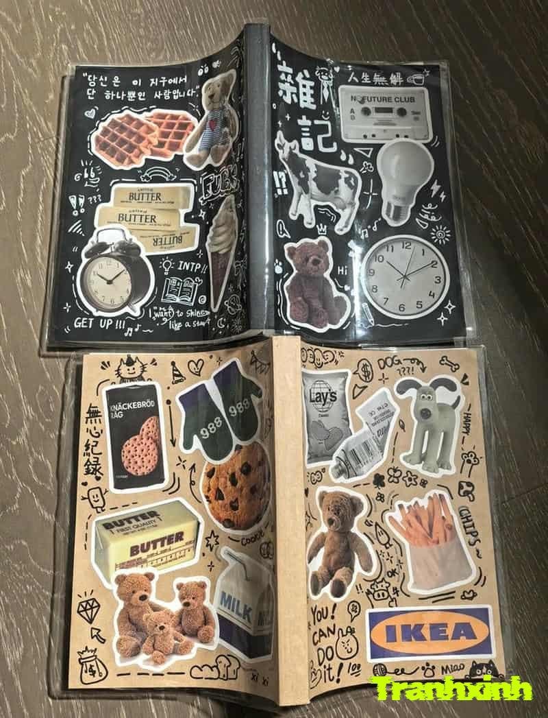 trang trí bìa vở full hd