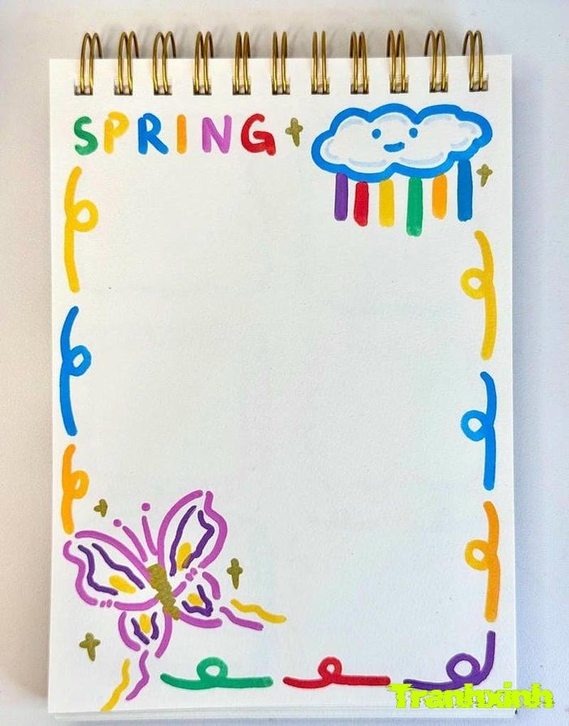 trang trí bìa vở nháp