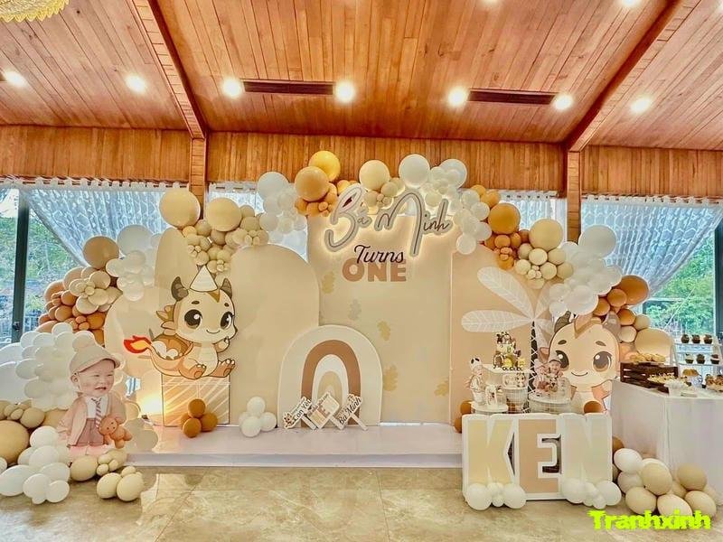 trang trí bóng bay sinh nhật bé