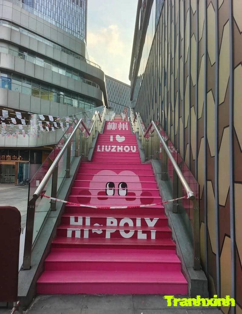 trang trí cầu thang phòng khách