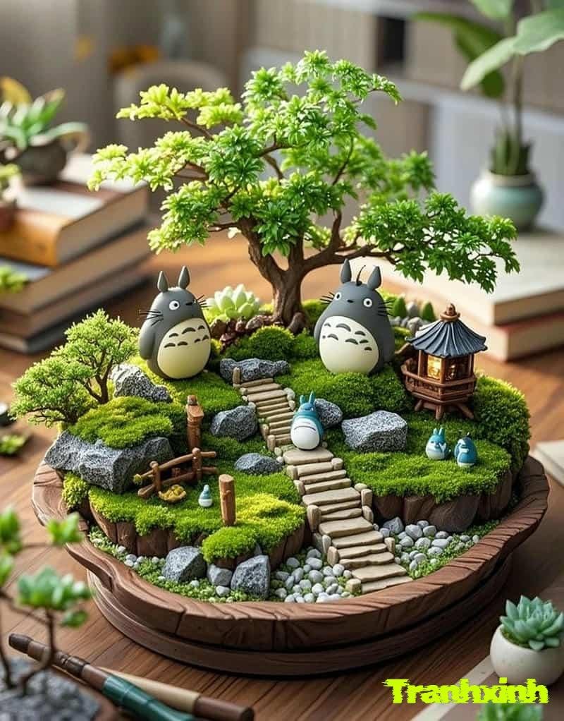 trang trí cây giả mini