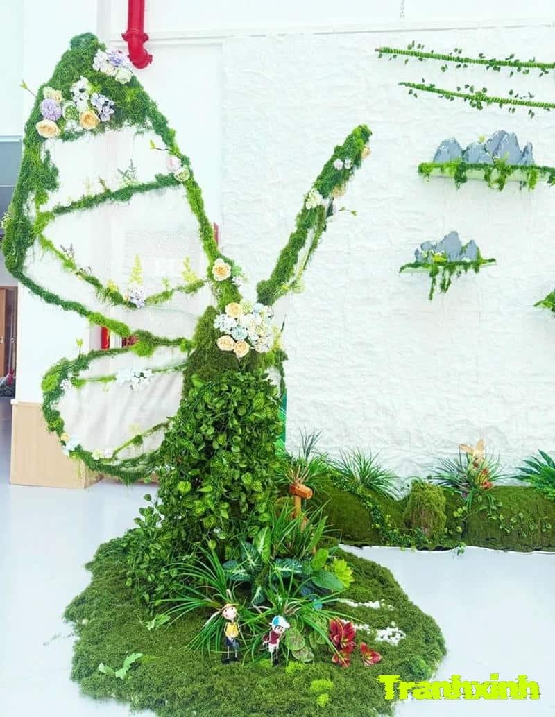 trang trí cây giả xanh