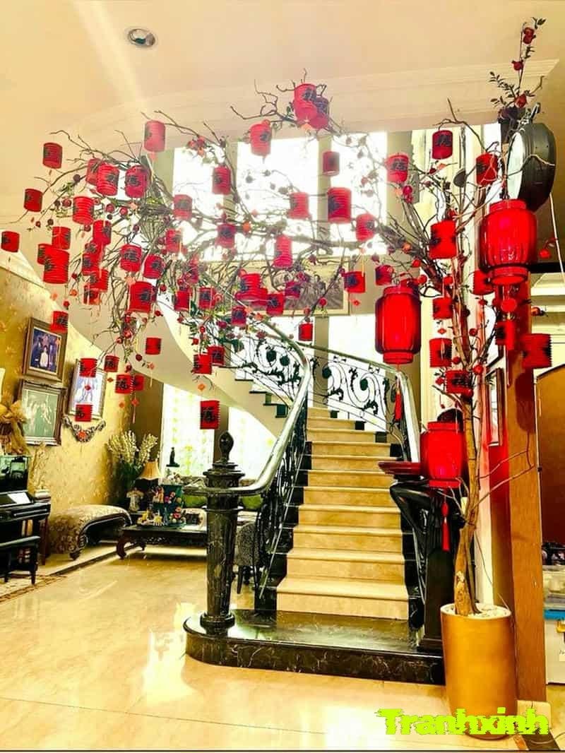 trang trí cây tết to