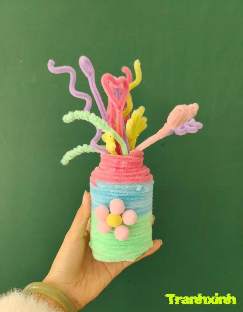 trang trí chai nhựa trồng cây