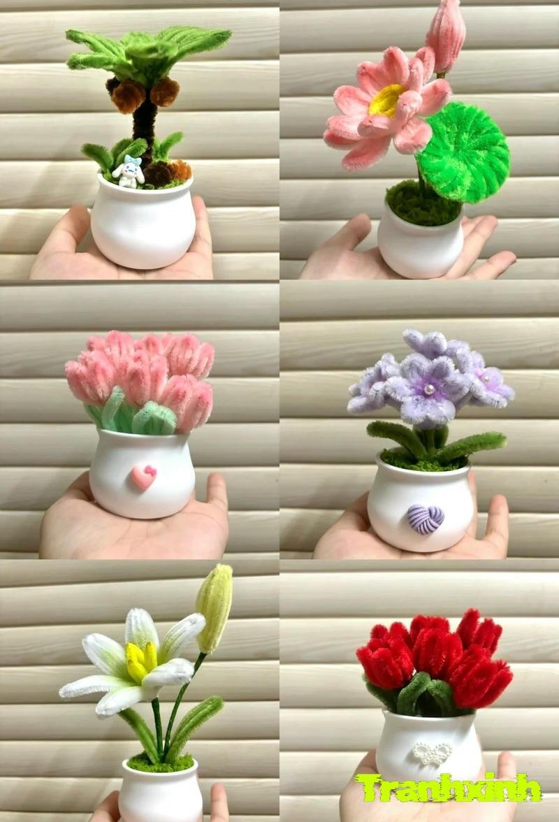 trang trí chậu cây nhỏ
