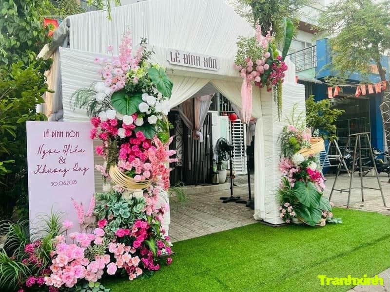 trang trí cổng cưới miền bắc
