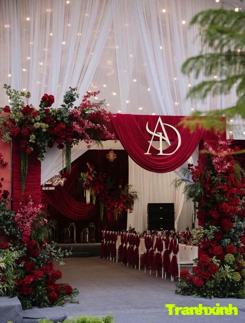 trang trí cổng hoa