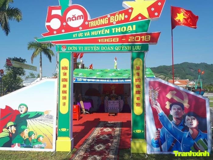 trang trí cổng trại