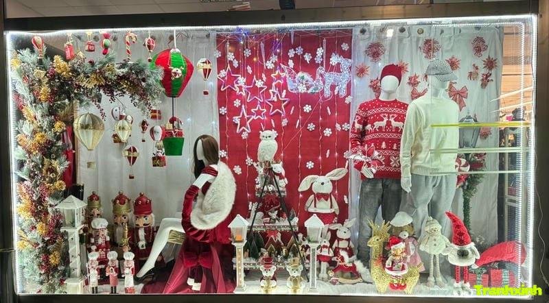 trang trí của kính noel