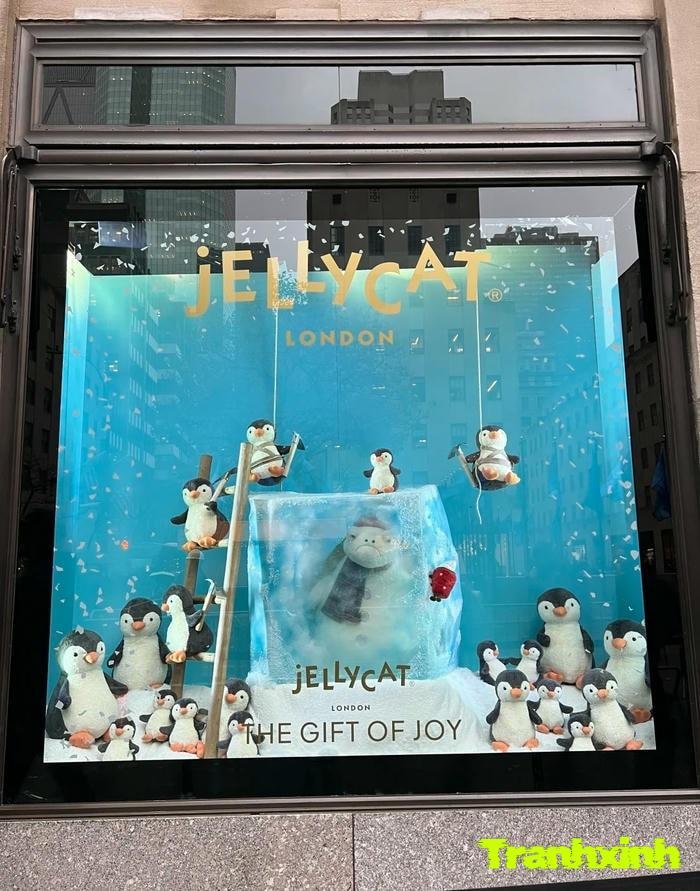 trang trí cửa kính tết hd