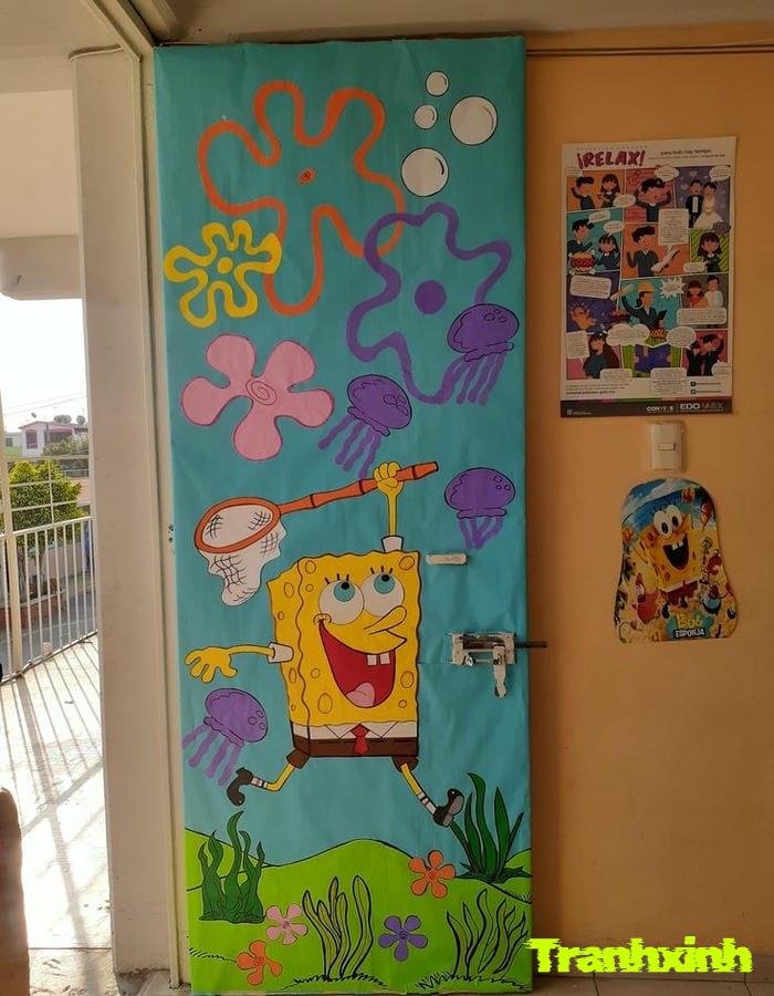trang trí cửa lớp mầm non đáng yêu