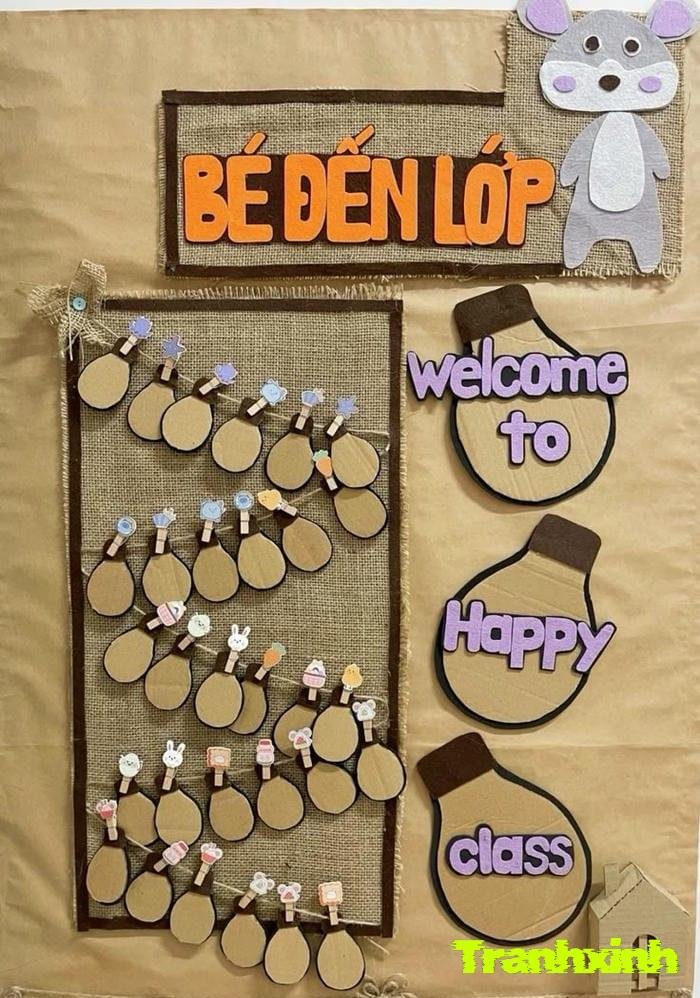 trang trí cửa lớp mầm non siêu đẹp