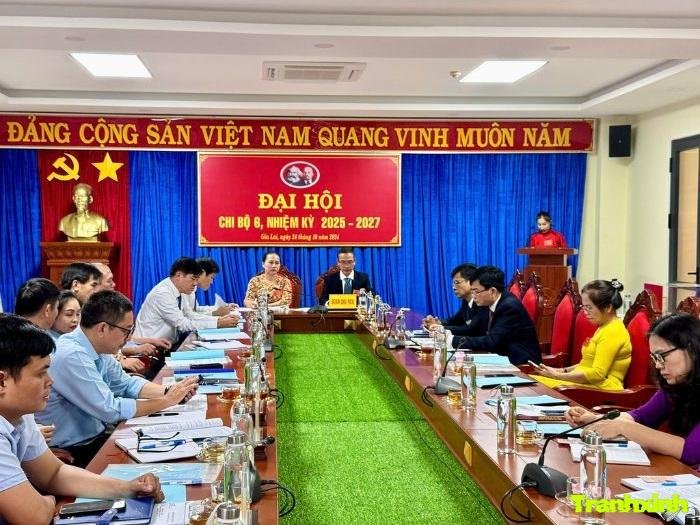 trang trí đại hội chi bộ 2025