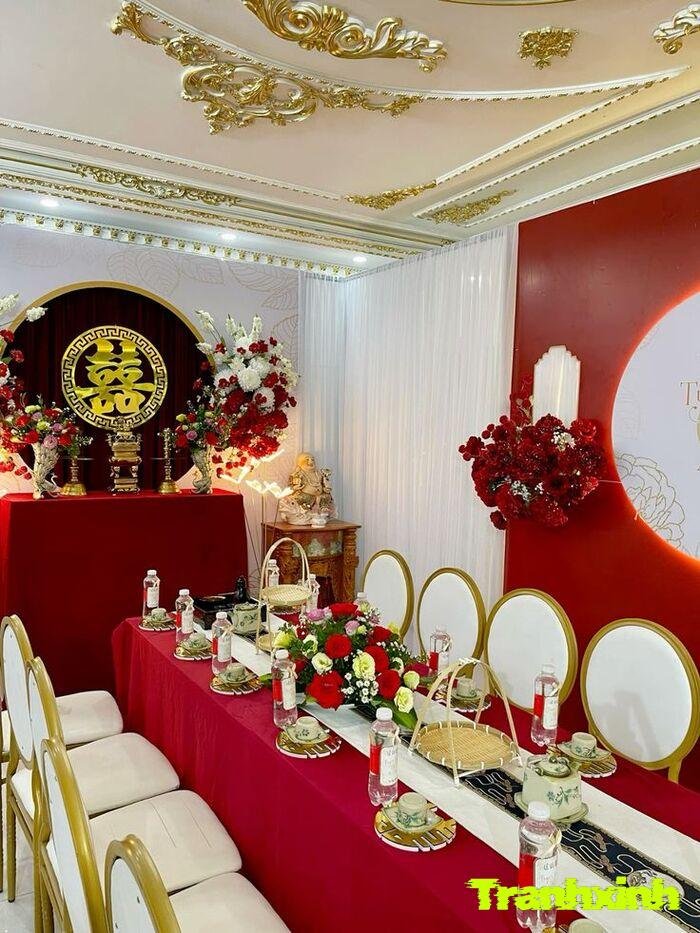 trang trí đám cưới backdrop đẹp mắt