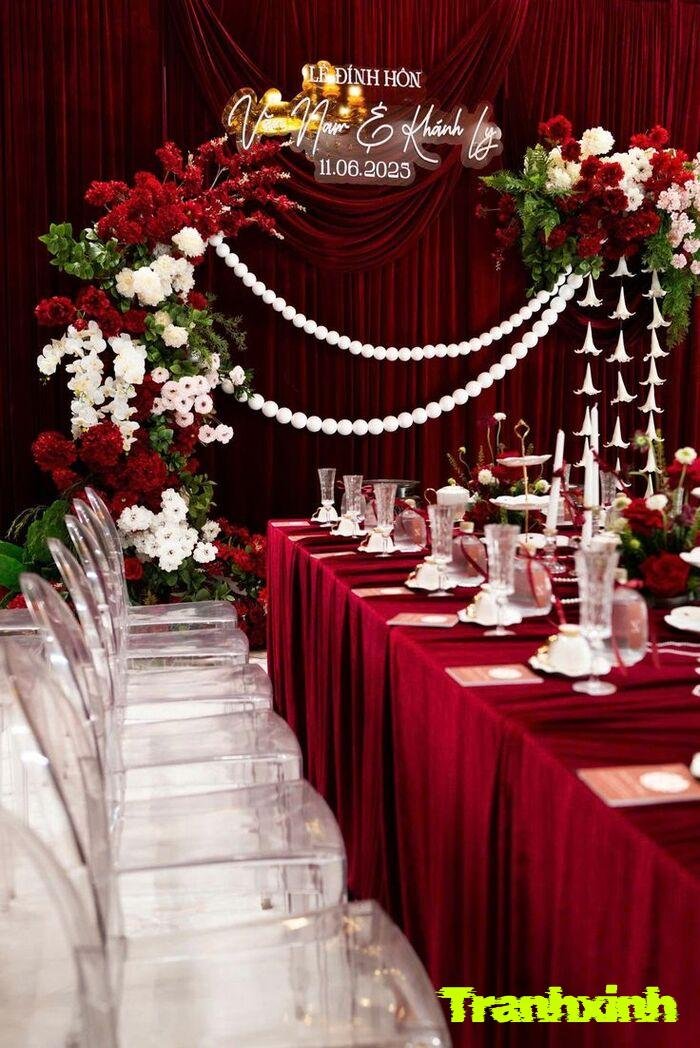 trang trí đám cưới không gian tiệc cưới