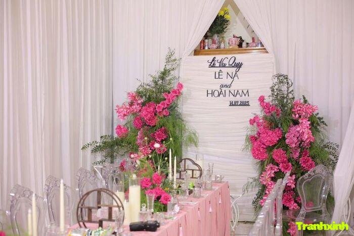trang trí đám cưới phong cách lãng mạn