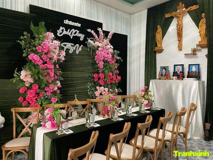 trang trí đám cưới phong cách truyền thống