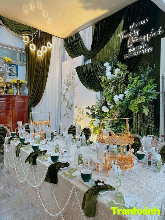 trang trí đám cưới tông trắng thanh lịch