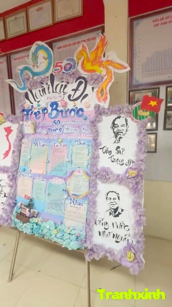 trang trí đầu báo tường đơn giản không cầu kỳ