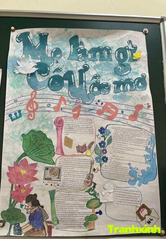 trang trí đầu báo tường đơn giản trang nhã