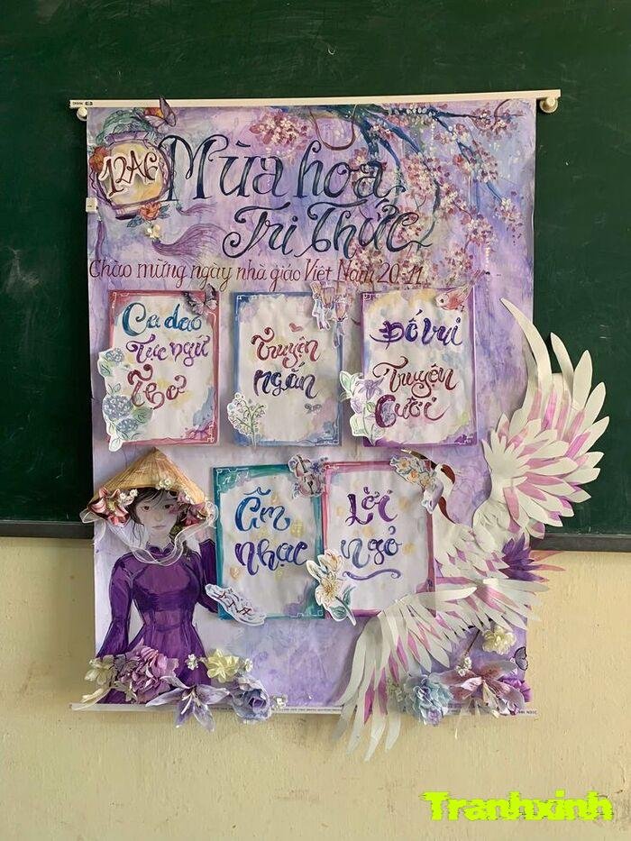 Top 50+ mẫu tranh trang trí đầu báo tường đơn giản