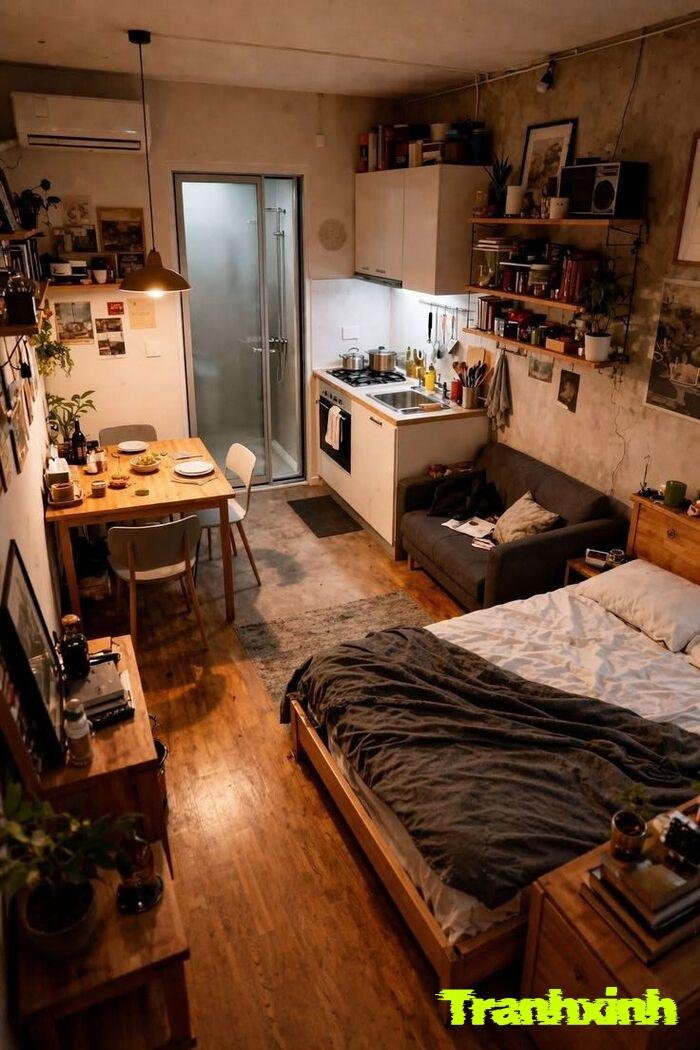 trang trí đầu giường không gian ấm cúng