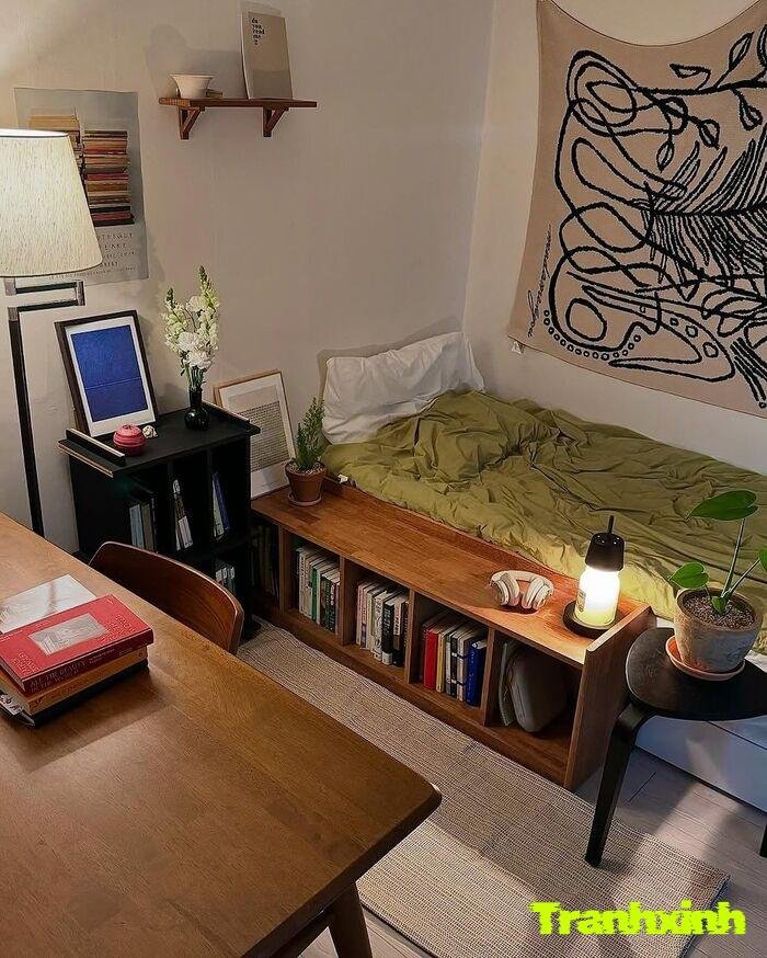 trang trí đầu giường phong cách hàn quốc