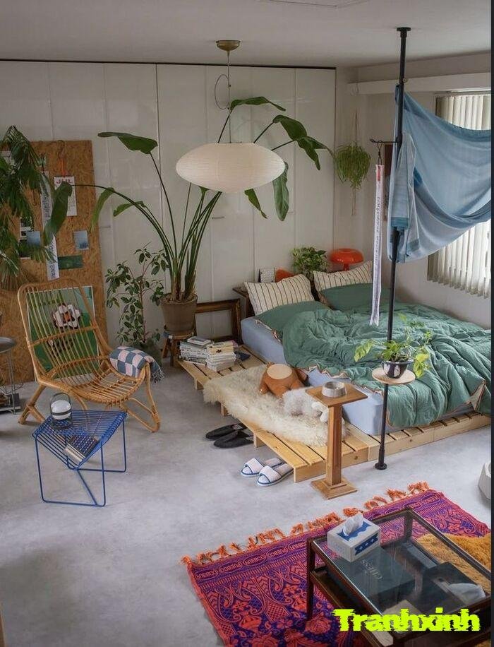 trang trí đầu giường phong cách hiện đại