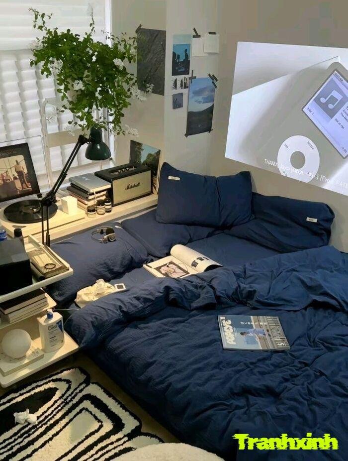 trang trí đầu giường phong cách trang nhã