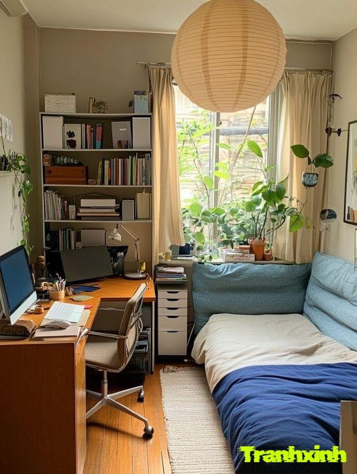 trang trí đầu giường phong cách vintage