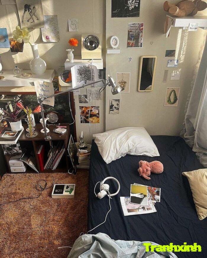 trang trí đầu giường tông màu trung tính