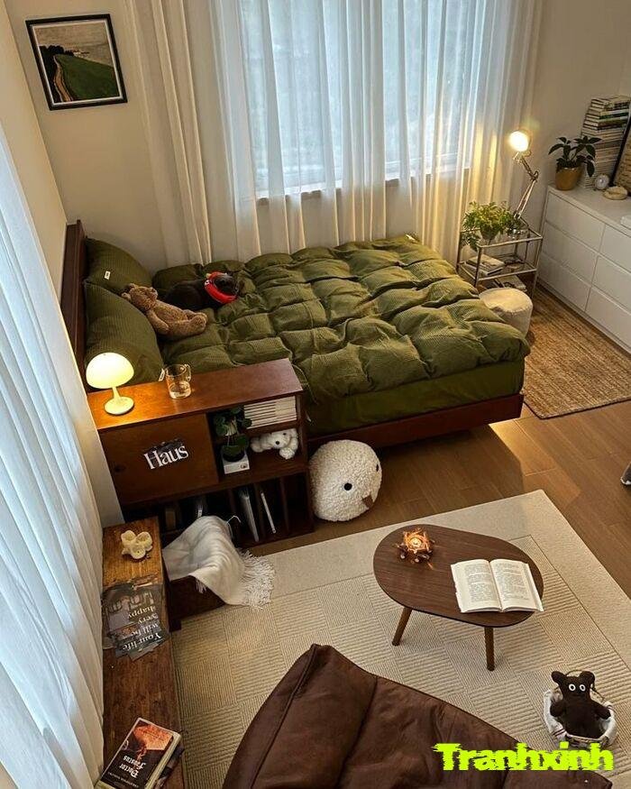 trang trí đầu giường tường phòng ngủ