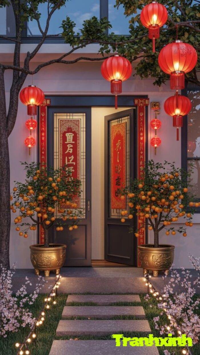 trang trí đèn lồng decor trang nhã