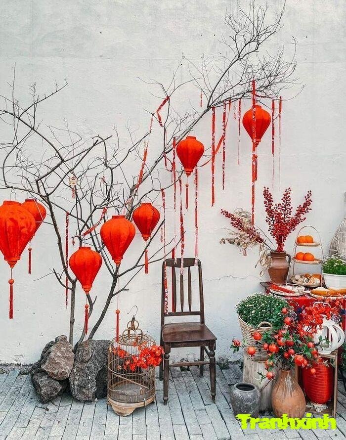 trang trí đèn lồng không gian lễ hội