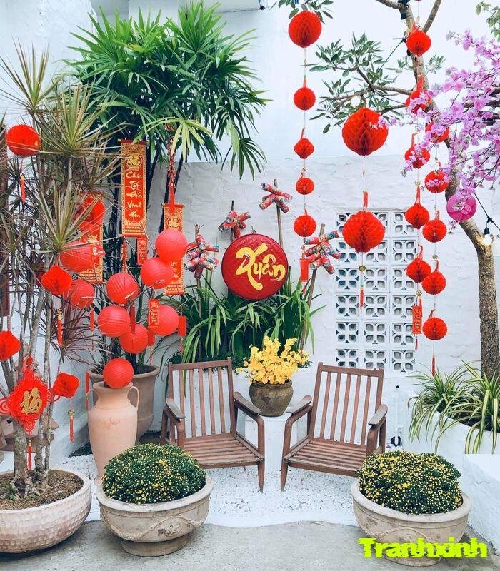 trang trí đèn lồng nghệ thuật ánh sáng