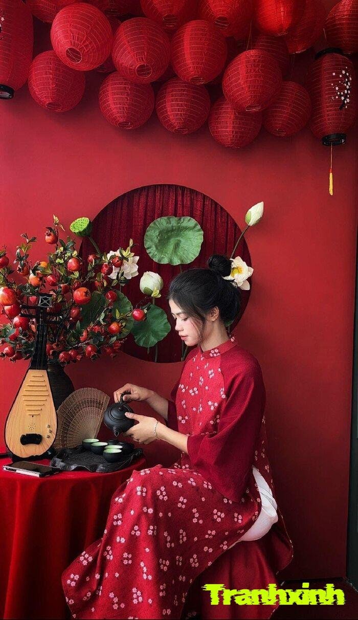 trang trí đèn lồng phong cách cổ truyền