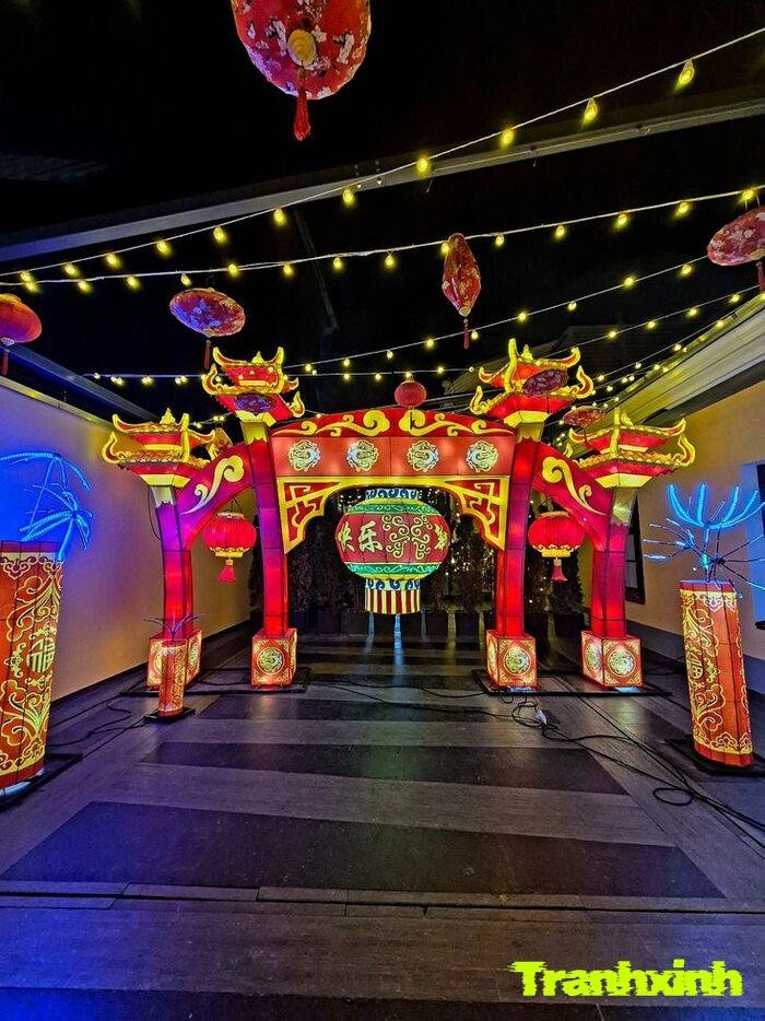 trang trí đèn ông sao lễ hội trung thu