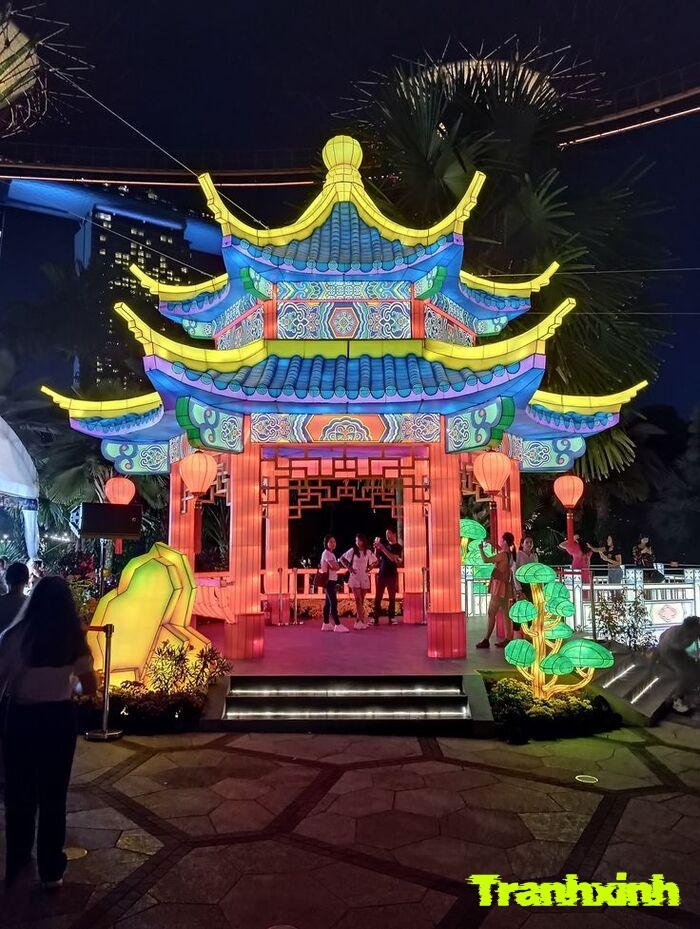 trang trí đèn ông sao nghệ thuật trang trí