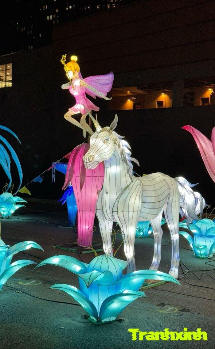 trang trí đèn ông sao phong cách truyền thống