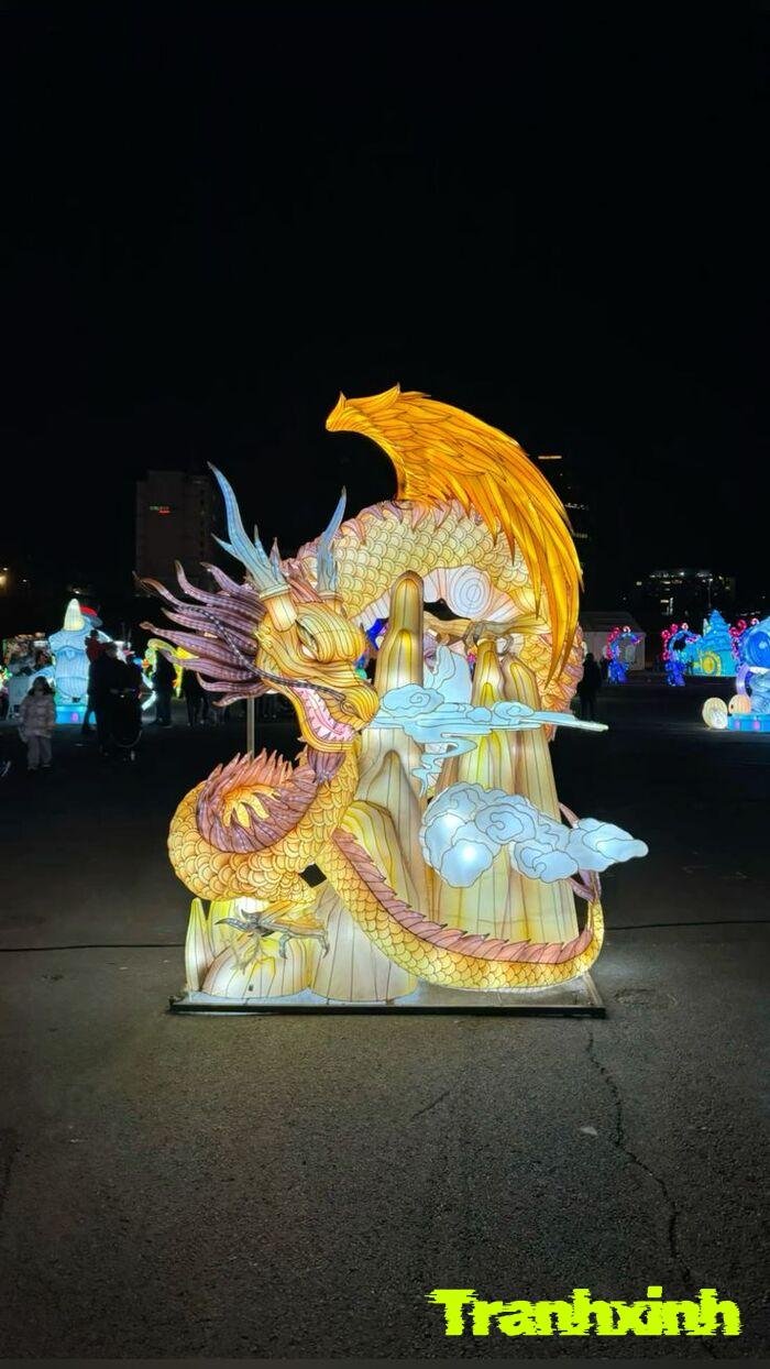 trang trí đèn ông sao sắc màu trung thu