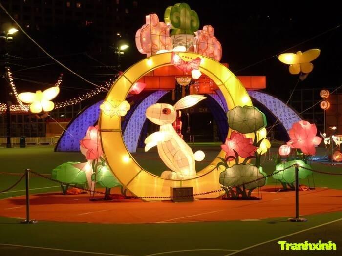 trang trí đèn ông sao trung thu truyền thống