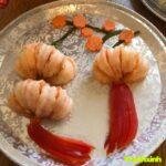 Mẫu tranh trang trí đĩa thức ăn từ rau củ quả cho mẹ đảm