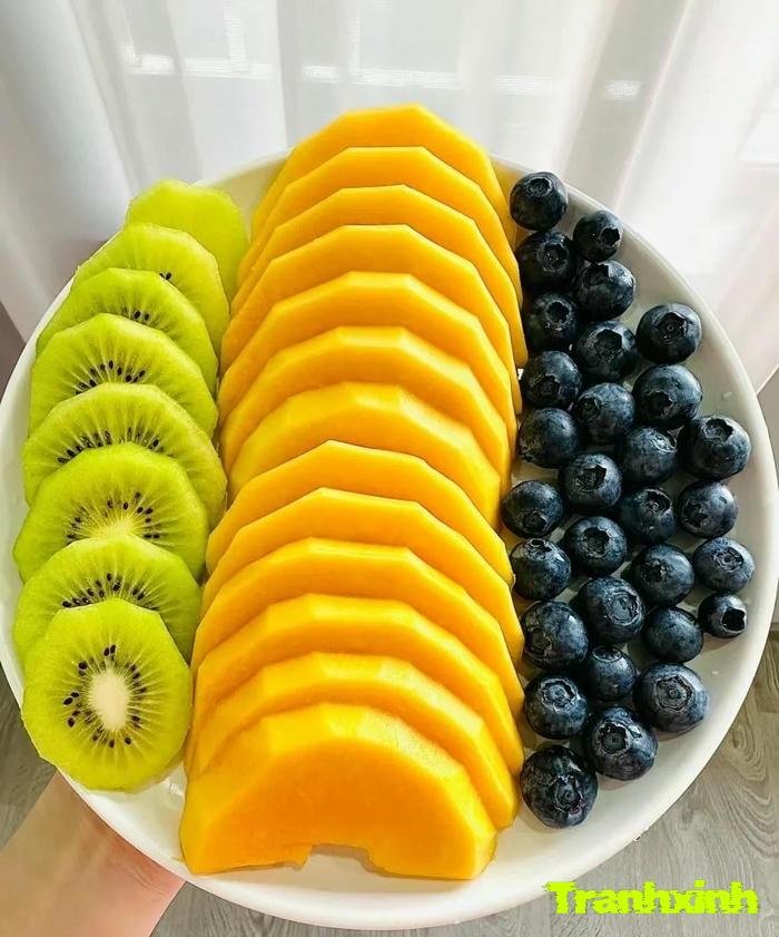 trang trí dĩa trái cây