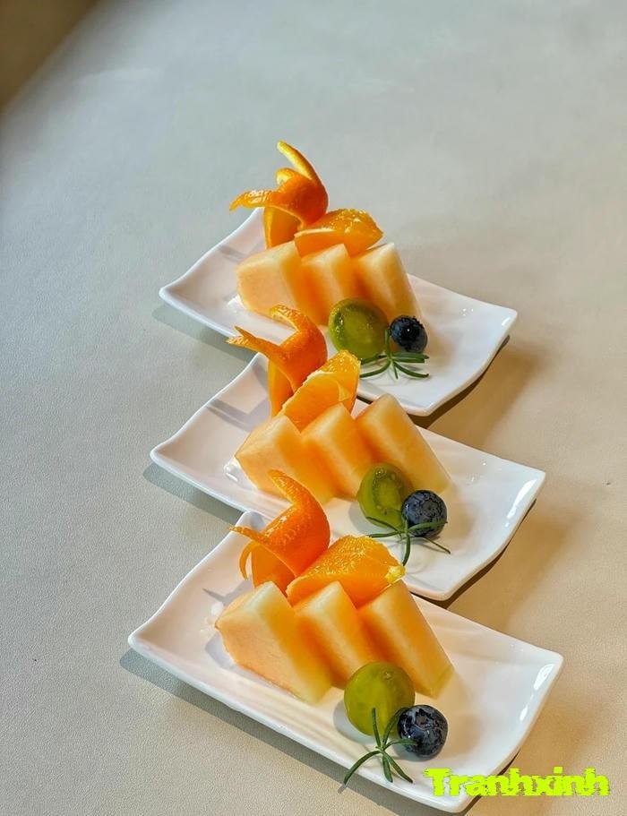 trang trí dĩa trái cây đẹp