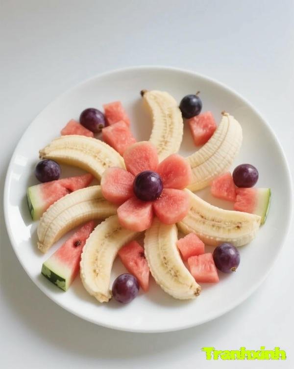 trang trí dưa hấu chuối