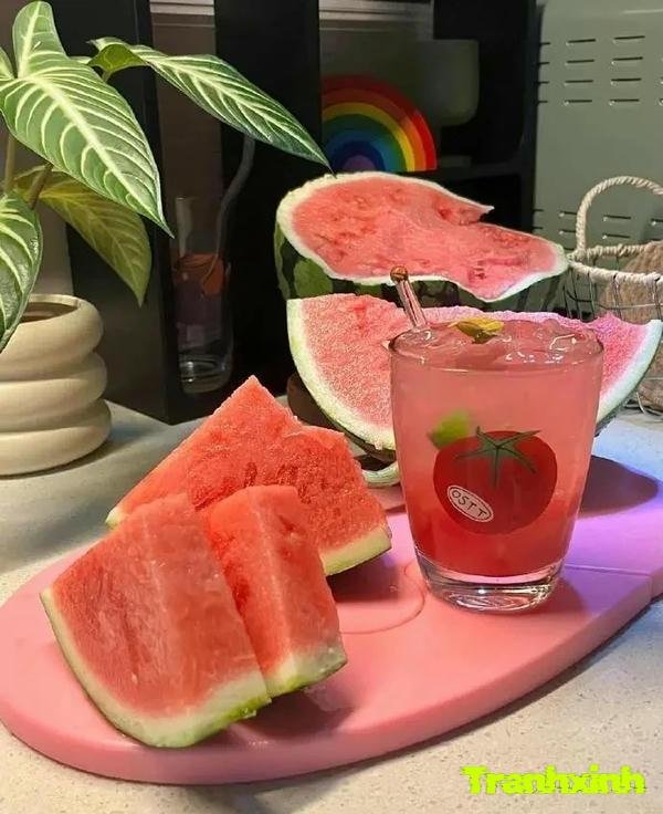 trang trí dưa hấu đẹp