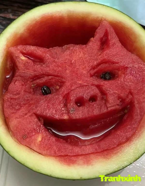 trang trí dưa hấu hài