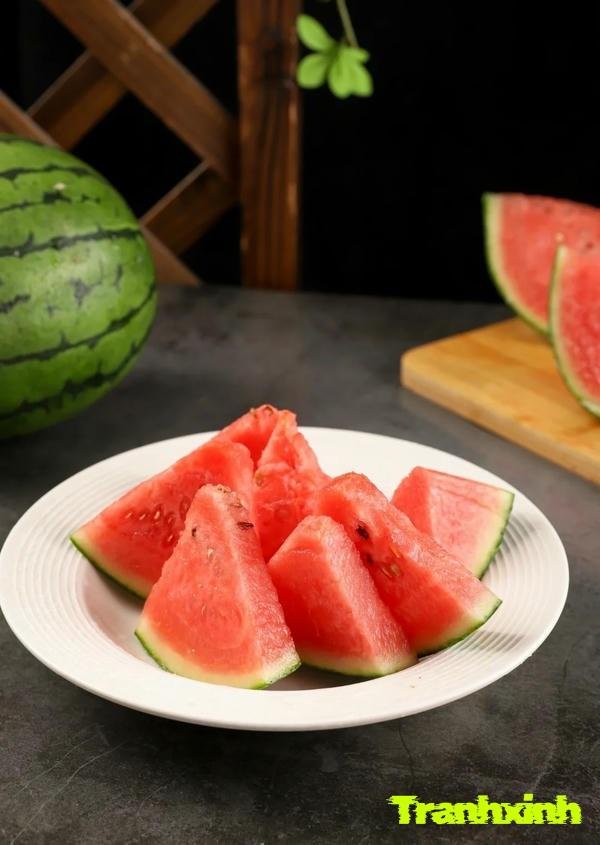 trang trí dưa hấu miếng