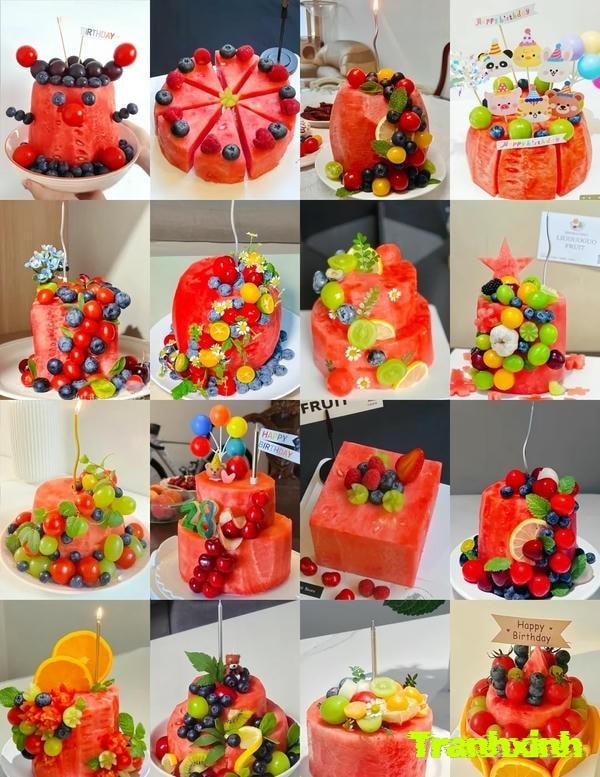 trang trí dưa hấu