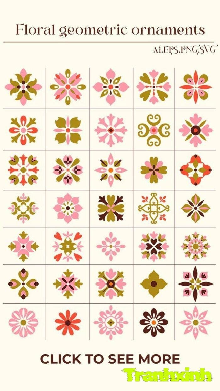 trang trí đường diềm hình tròn